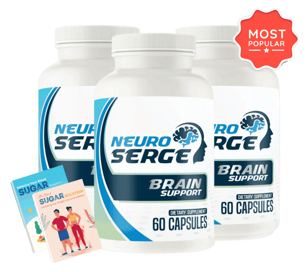 Neuro Serge 3 bottles package with FREE bonuses